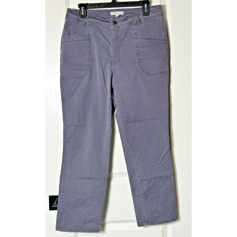 FRYE AND‎ CO. Women's Gray Utility Cargo Pants Size 10 Cropped Straight Leg